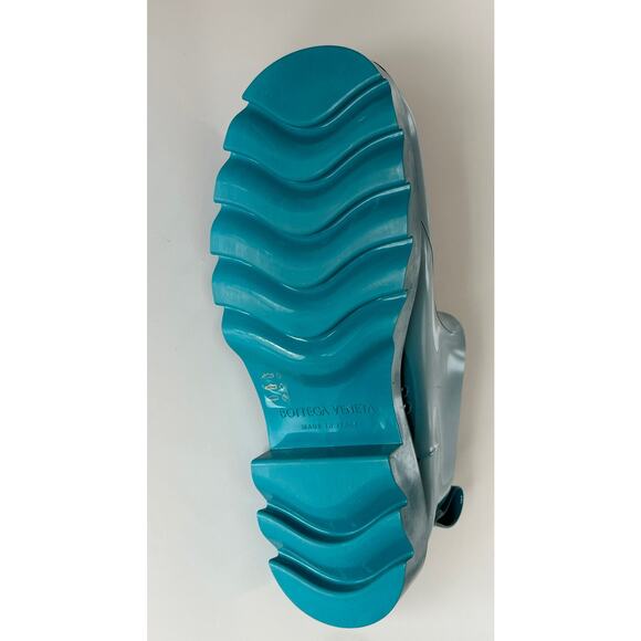 Bottega Veneta Shiny Rubber Blue Ankle Boots 12 US (45 Euro) 680510 IT NIB $650 main image 5